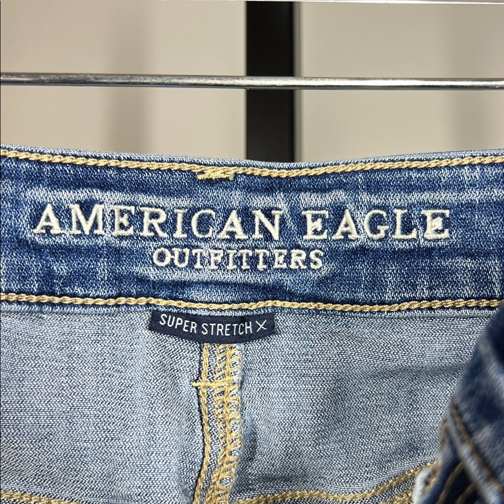 American Eagle Outfitters Ripped Skinny Jeans in Blue - Picture 7 of 9